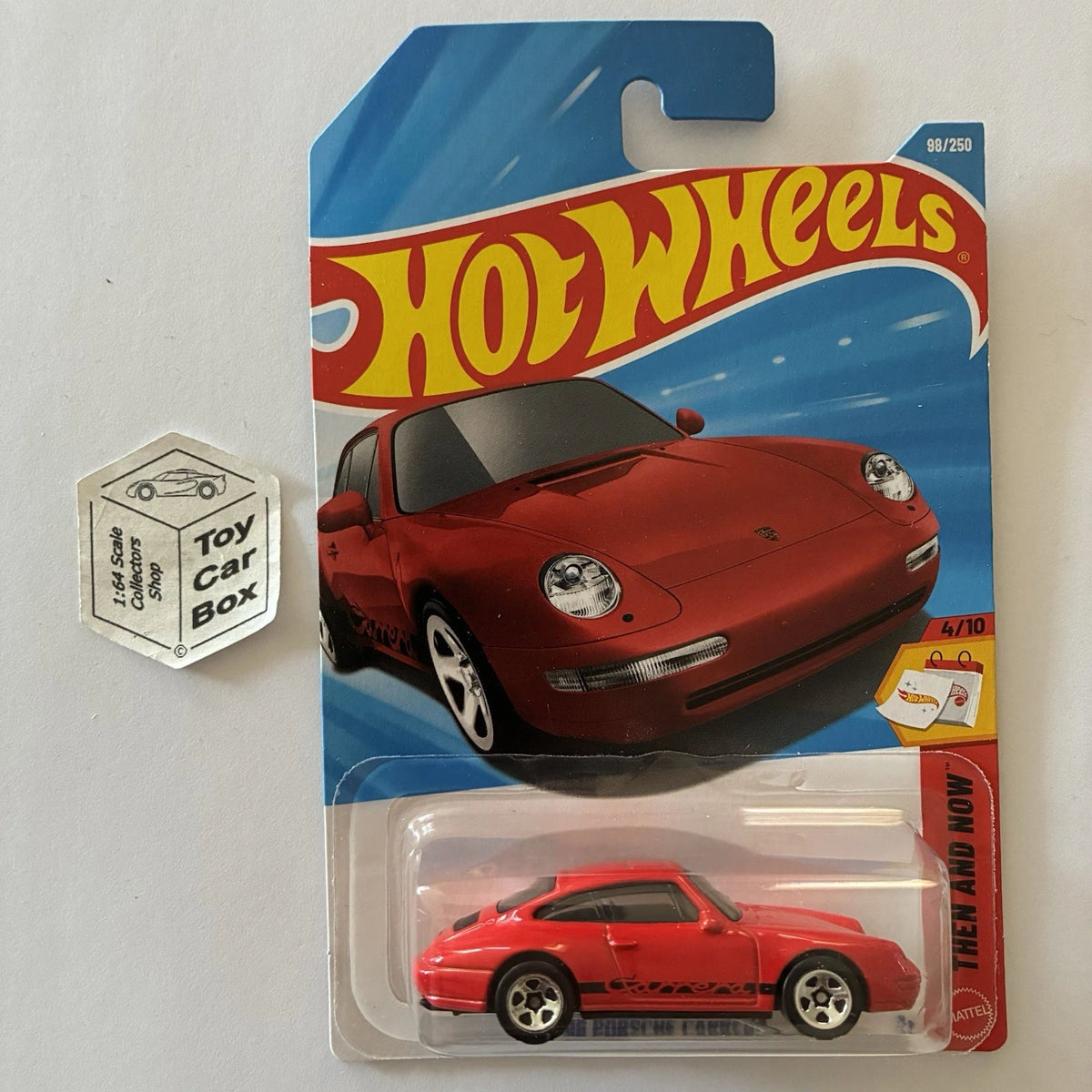 2026 HOT WHEELS #98 - ‘96 Porsche 911 Carrera (Red #4 Then & Now -Long Card) A80