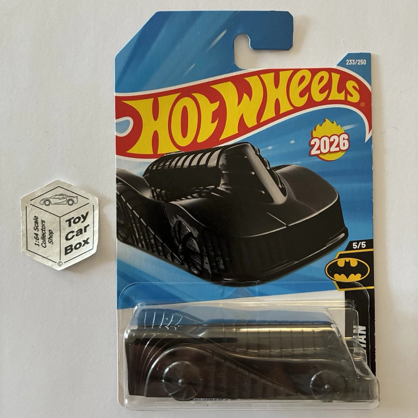 2026 HOT WHEELS #233 - Armoured Batmobile (Black #5 Batman - Long Card) A80