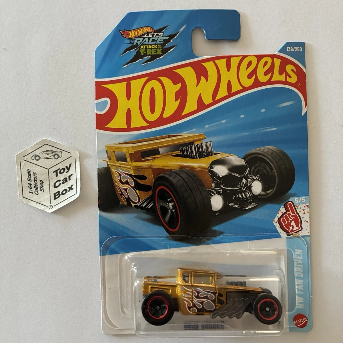 2026 HOT WHEELS #139 Bone Shaker (Gold #5 Fan Driven - Long Card) A80