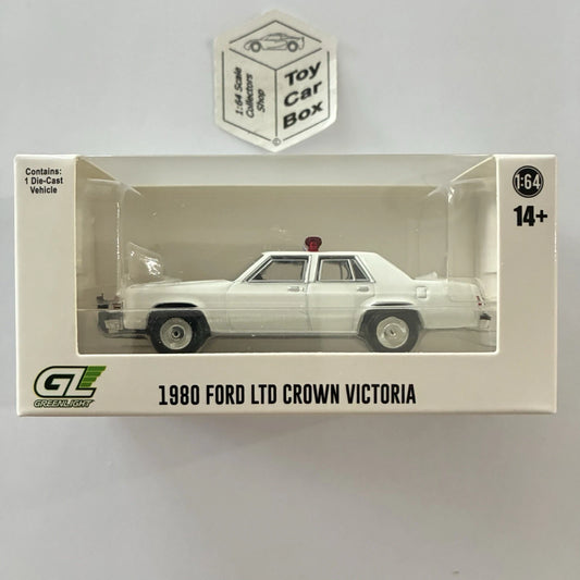 GREENLIGHT - 1980 Ford LTD Crown Victoria (White Police Car - Hot Pursuit) J45g
