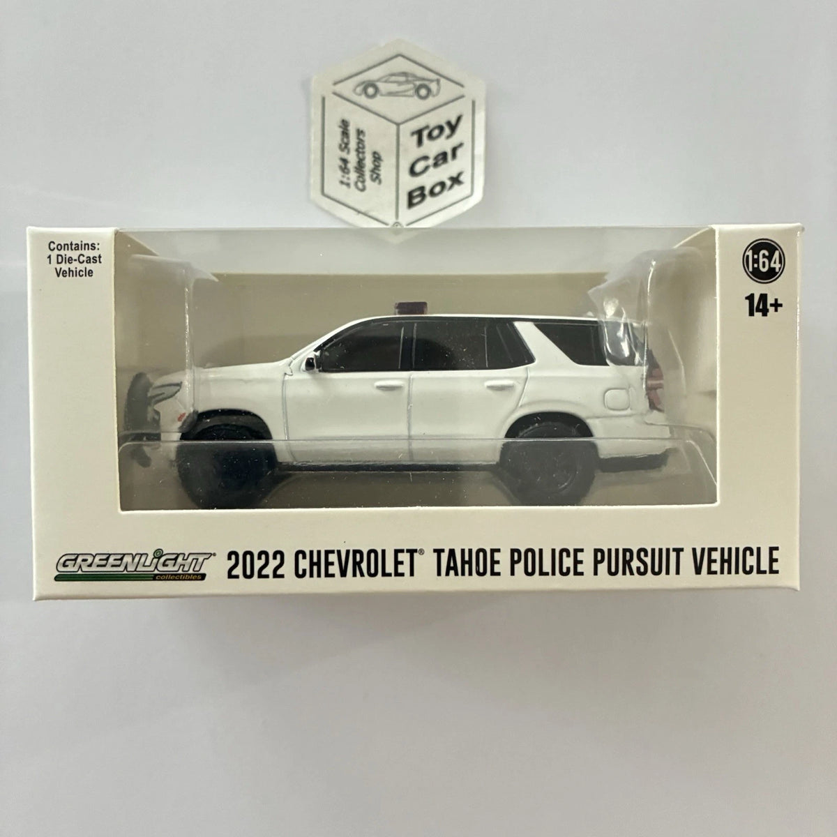 GREENLIGHT - 2022 Chevy Tahoe (White Police Car - Hot Pursuit Special) J45g