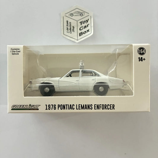 GREENLIGHT - 1976 Pontiac Lemans Enforcer (White Police Car - Hot Pursuit) J45g