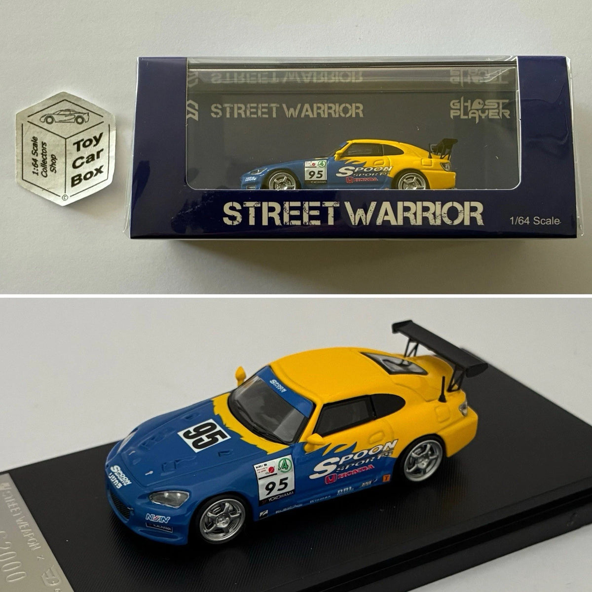 STREET WARRIOR - Honda S2000 (Spoon Racing - 1/64 Scale - Display Case) Y37g