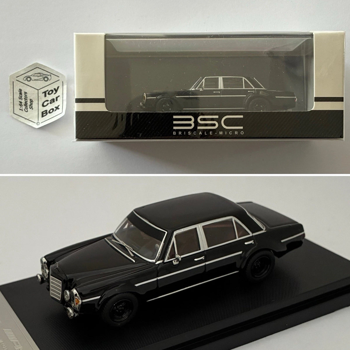 BSC - Mercedes-Benz 300SEL 6.8 AMG W109 (Black - 1/64 Scale - Display Case) Y37g