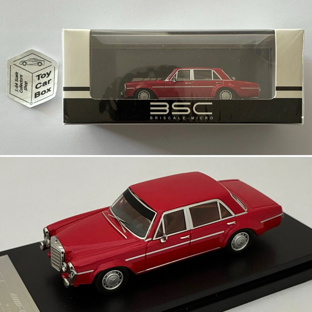 BSC - Mercedes-Benz 300SEL 6.8 AMG W109 (Red - 1/64 Scale - Display Case) Y37g
