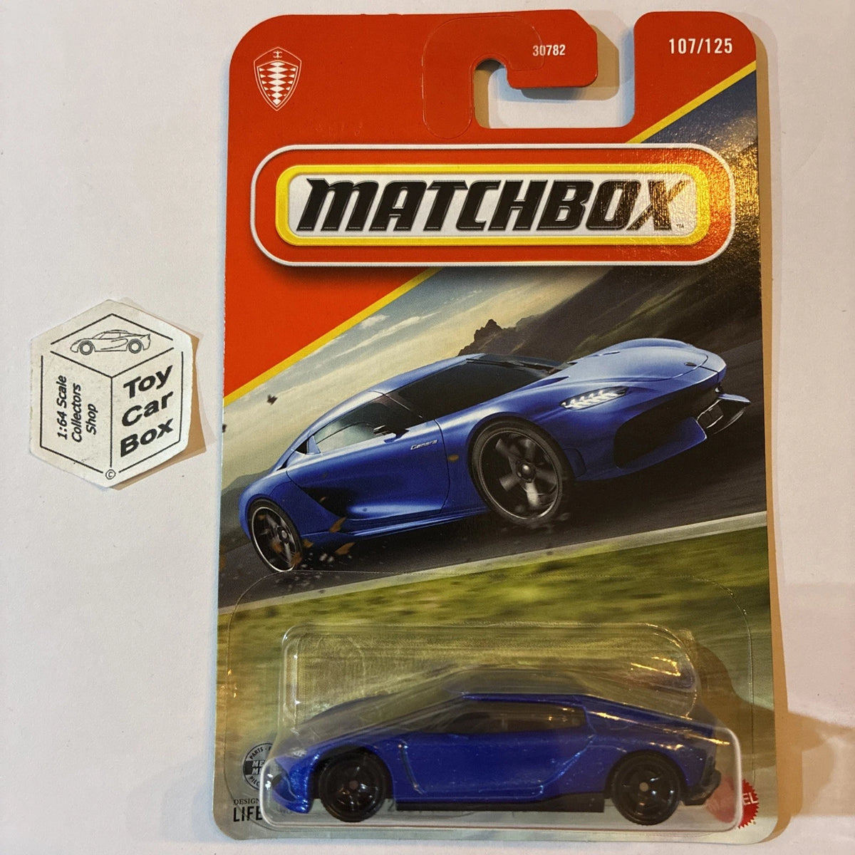2026 MATCHBOX #107 - 2021 Koenigsegg Gemera (Blue - Long Card) C00