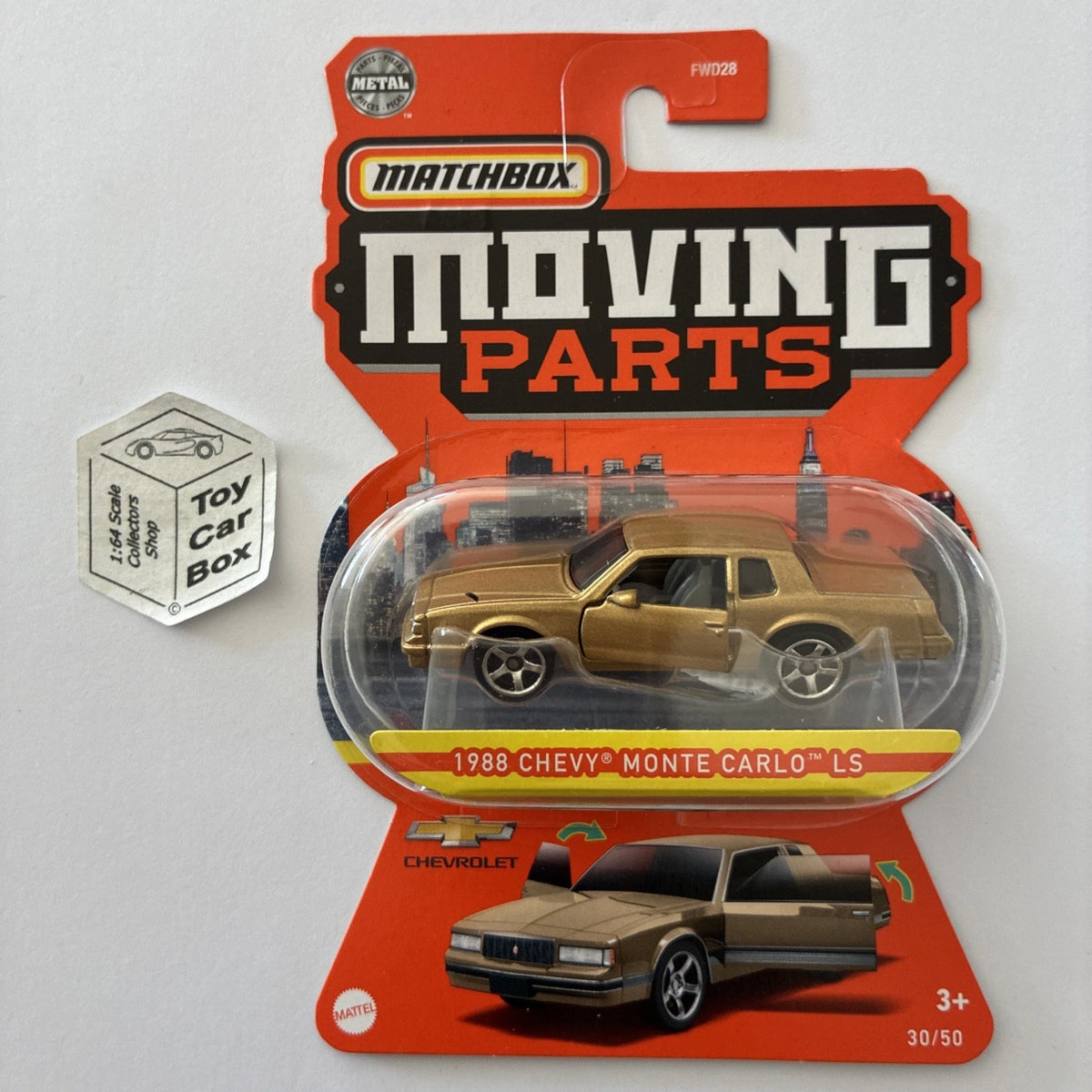 2023 MATCHBOX Moving Parts #30 - 1988 Chevy Monte Carlo LS (Gold) D00g