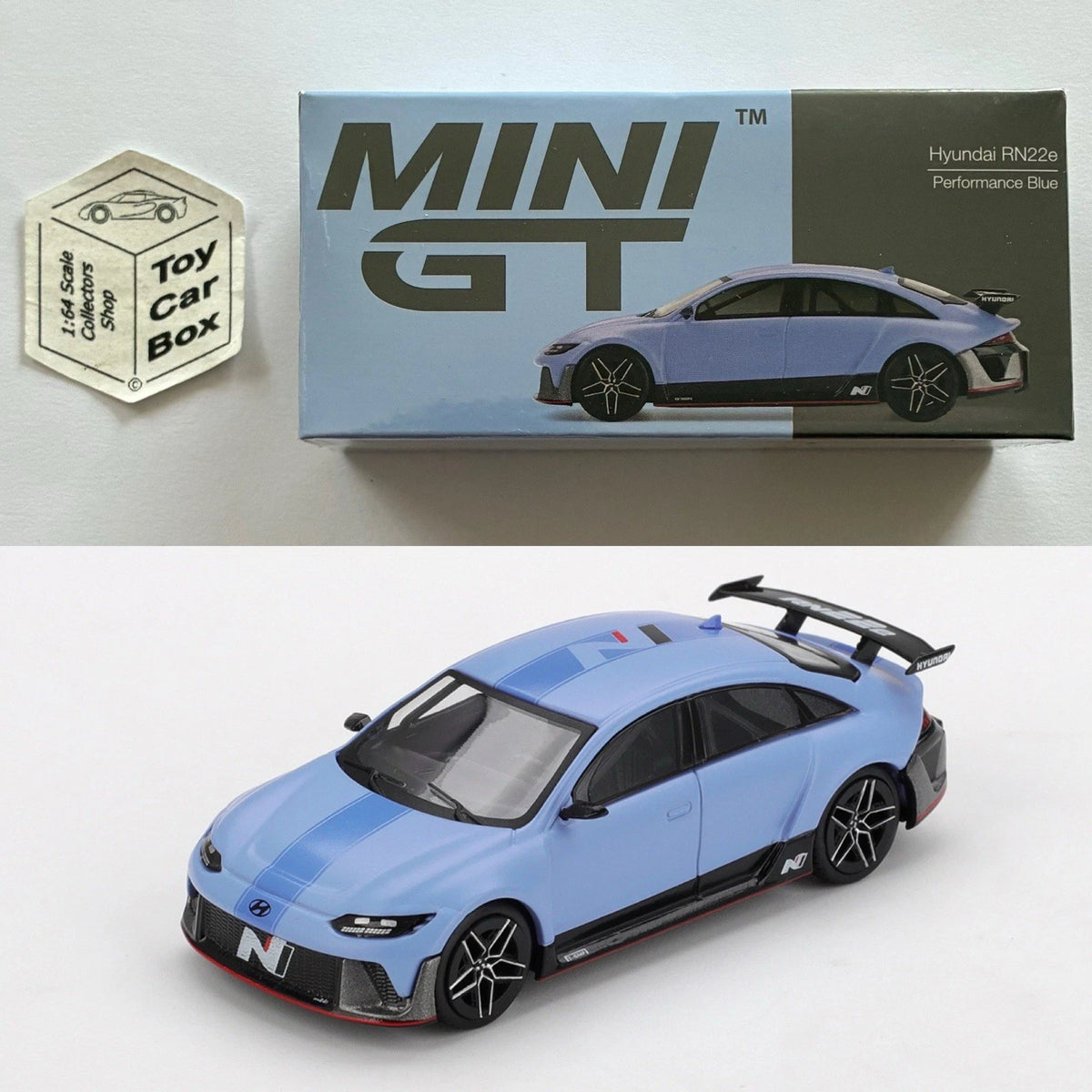 MINI GT #1208 - Hyundai RN22e (Performance Blue - 1/64 - Boxed) N50g