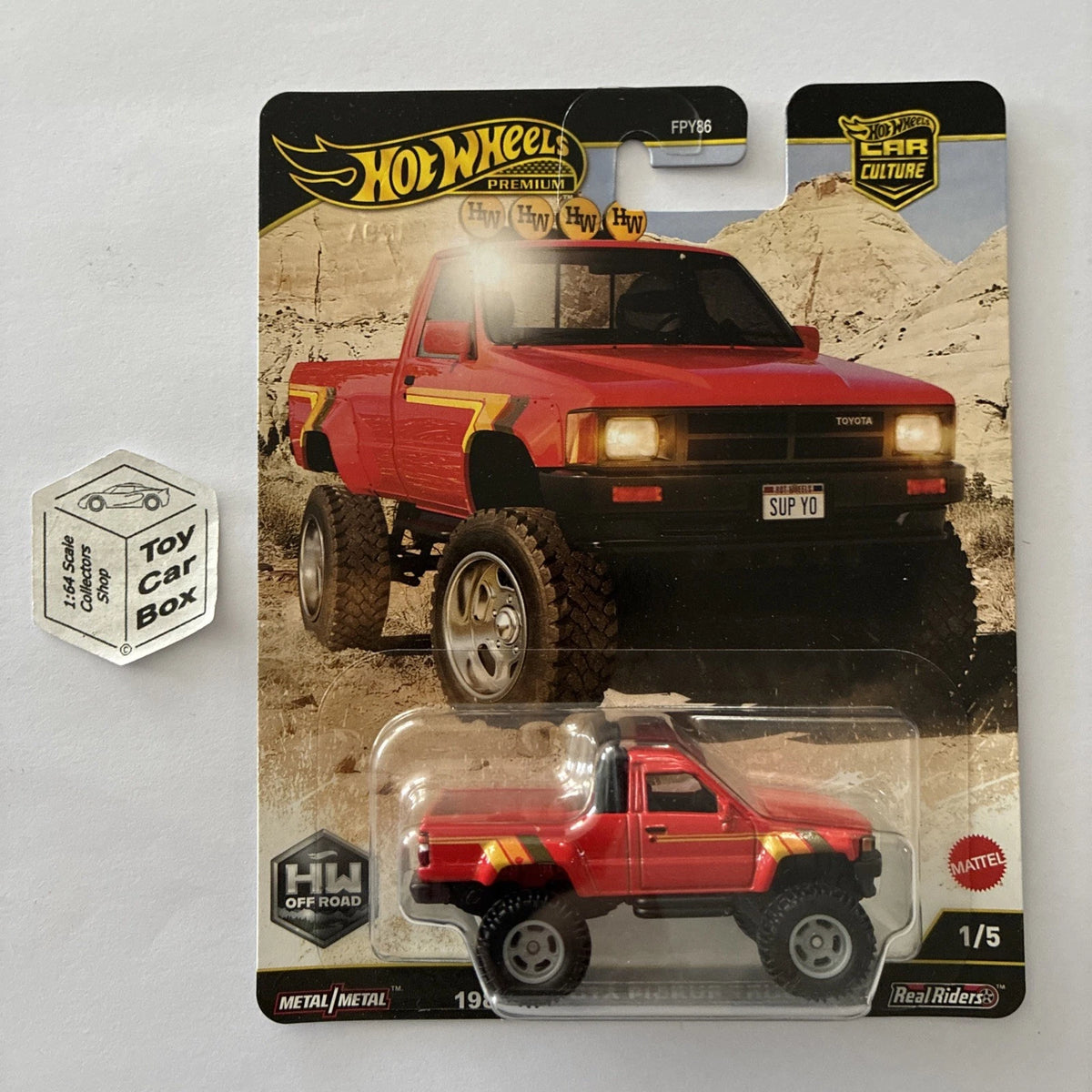 2025 HOT WHEELS Car Culture - 1987 Toyota Pickup Truck (Red #1 HW Off Road) H00g