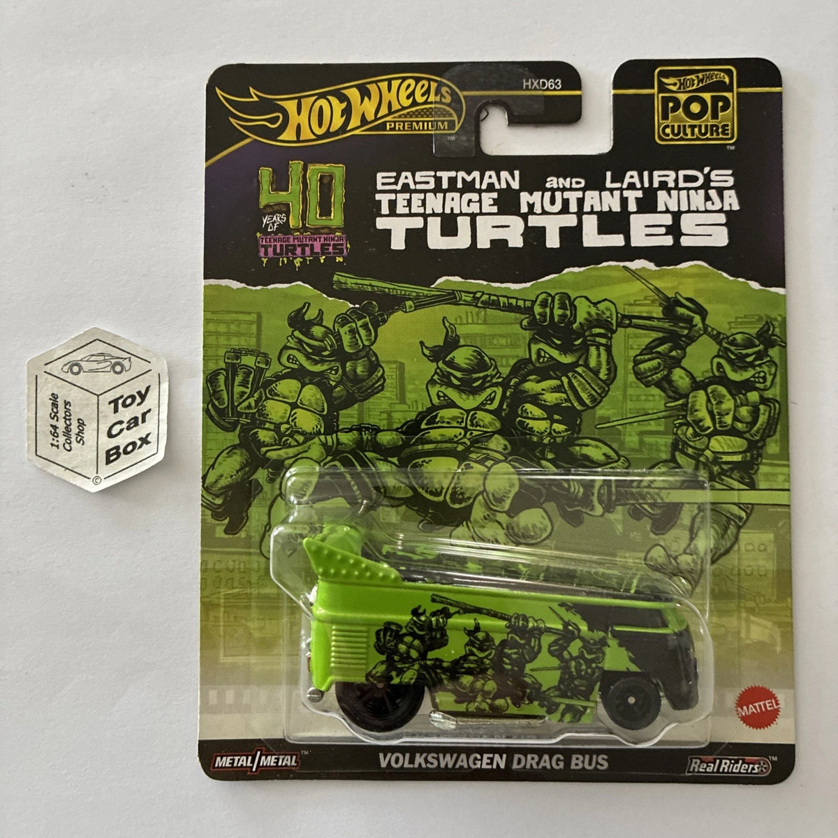 2024 HOT WHEELS Pop Culture - Volkswagen Drag Bus (Green- Turtles) H00g