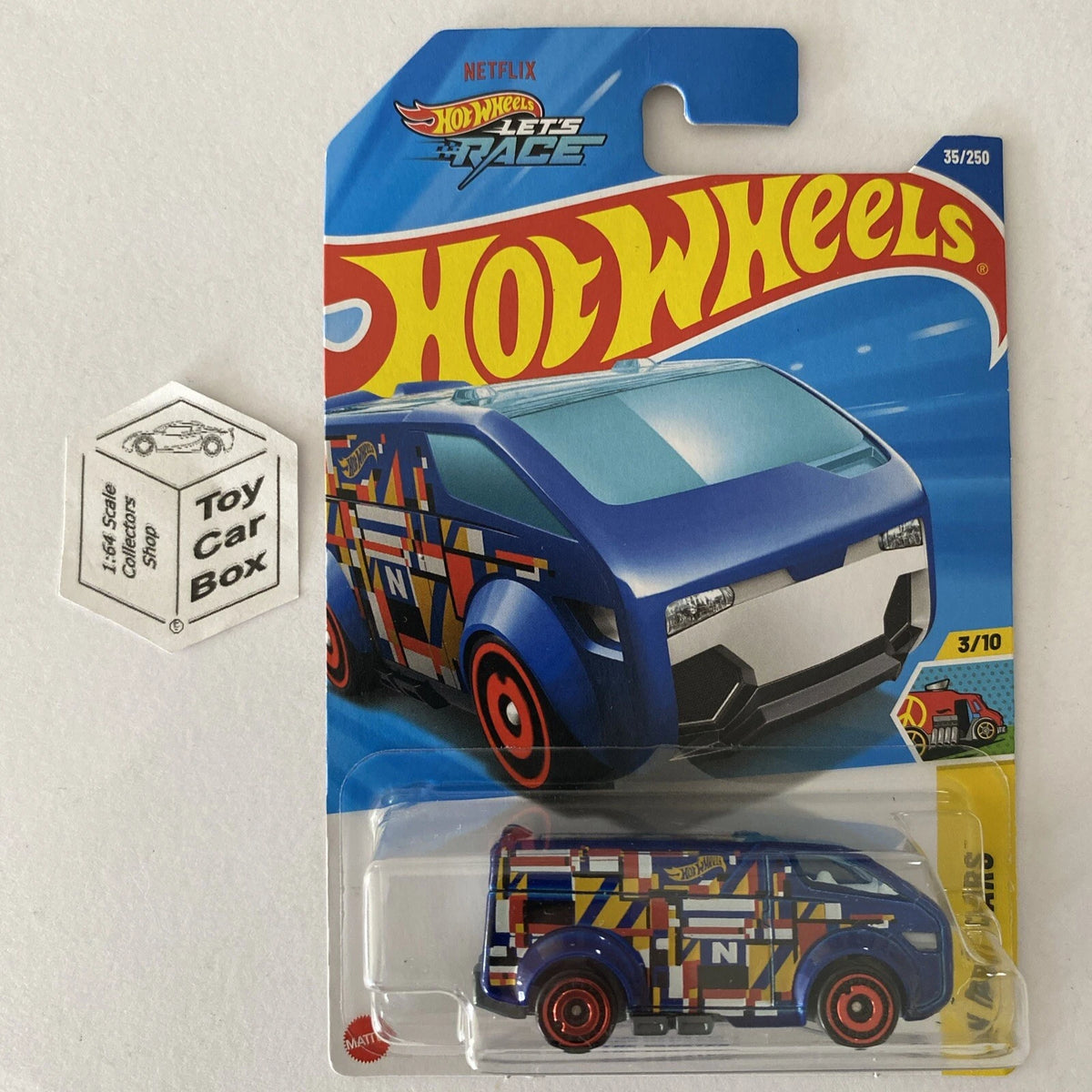 2025 HOT WHEELS #35 - The Vanster (Blue #4 HW Art Cars - Long Card) A00