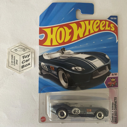 2025 HOT WHEELS #128 - Rrroadster (Blue/Grey #5 Compact Kings - Long Card) B64