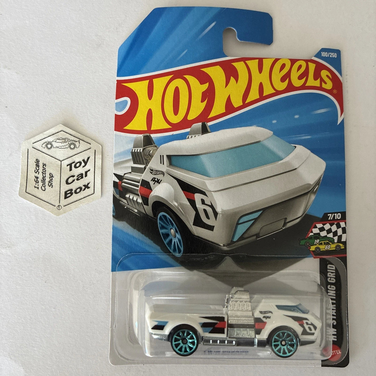 2026 HOT WHEELS #100 - Twin Dorado (White #7 Starting Grid - Long Card) B64