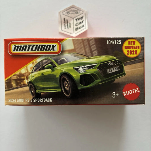 2026 MATCHBOX #104 - 2024 Audi RS3 Sportback (Green - Power Grab) C50
