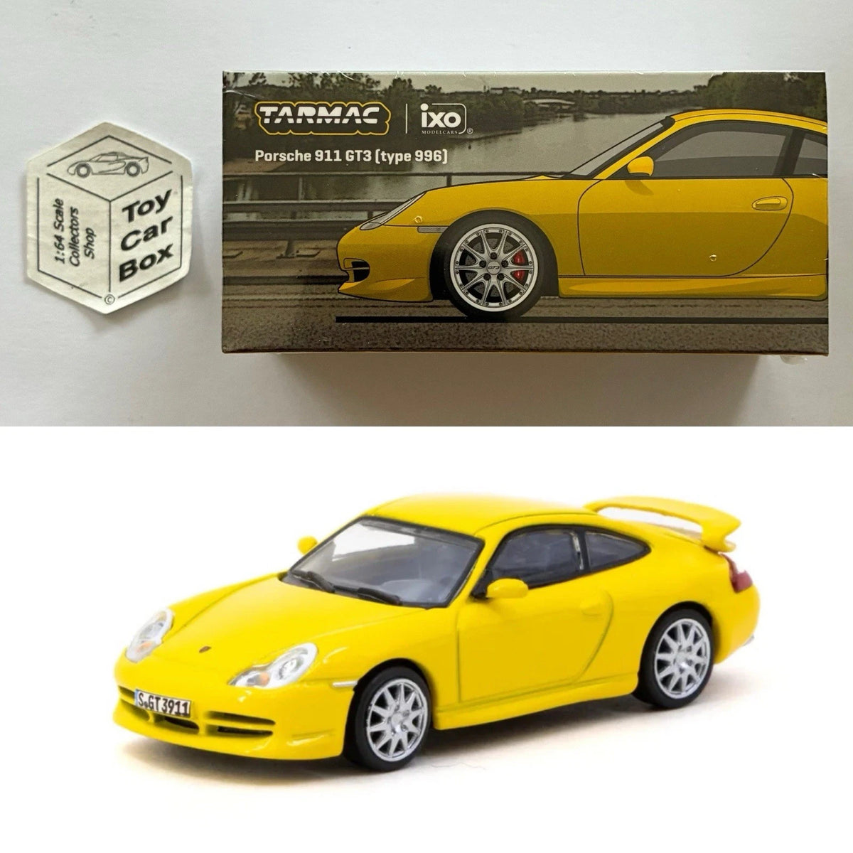 TARMAC - Porsche 911 GT3 996 (Yellow - 1:64 Scale- T64G-069-YL) R36g