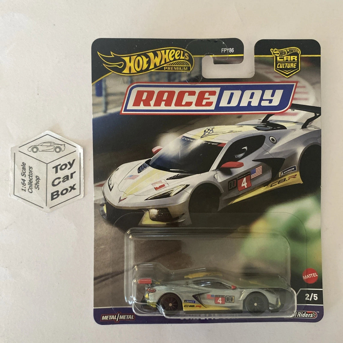 2025 HOT WHEELS Car Culture - Corvette C8.R (Silver #2 Race Day) H51g