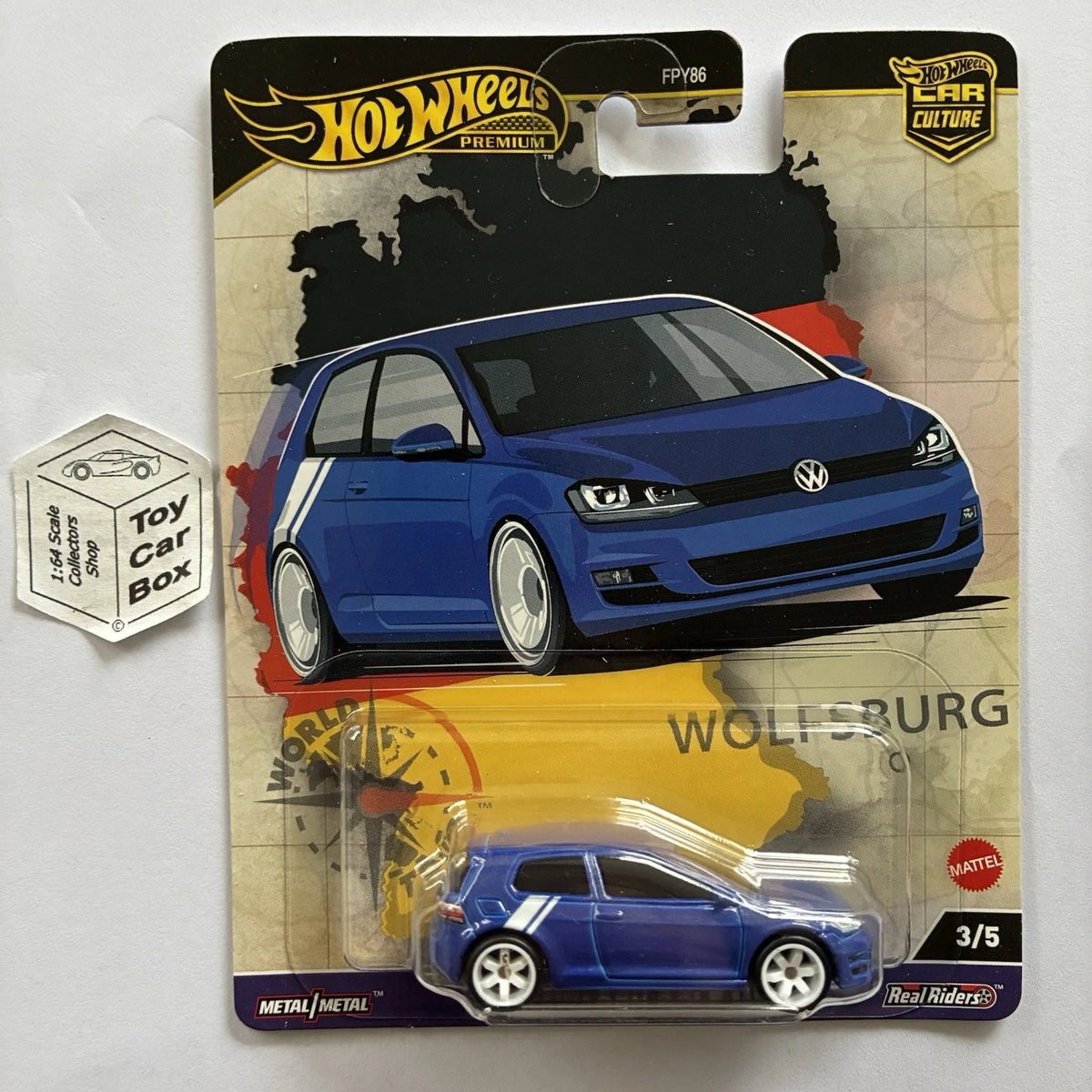 2024 HOT WHEELS Car Culture - Volkswagen VW Golf Mk7 (Blue #3 World Tour) G71g