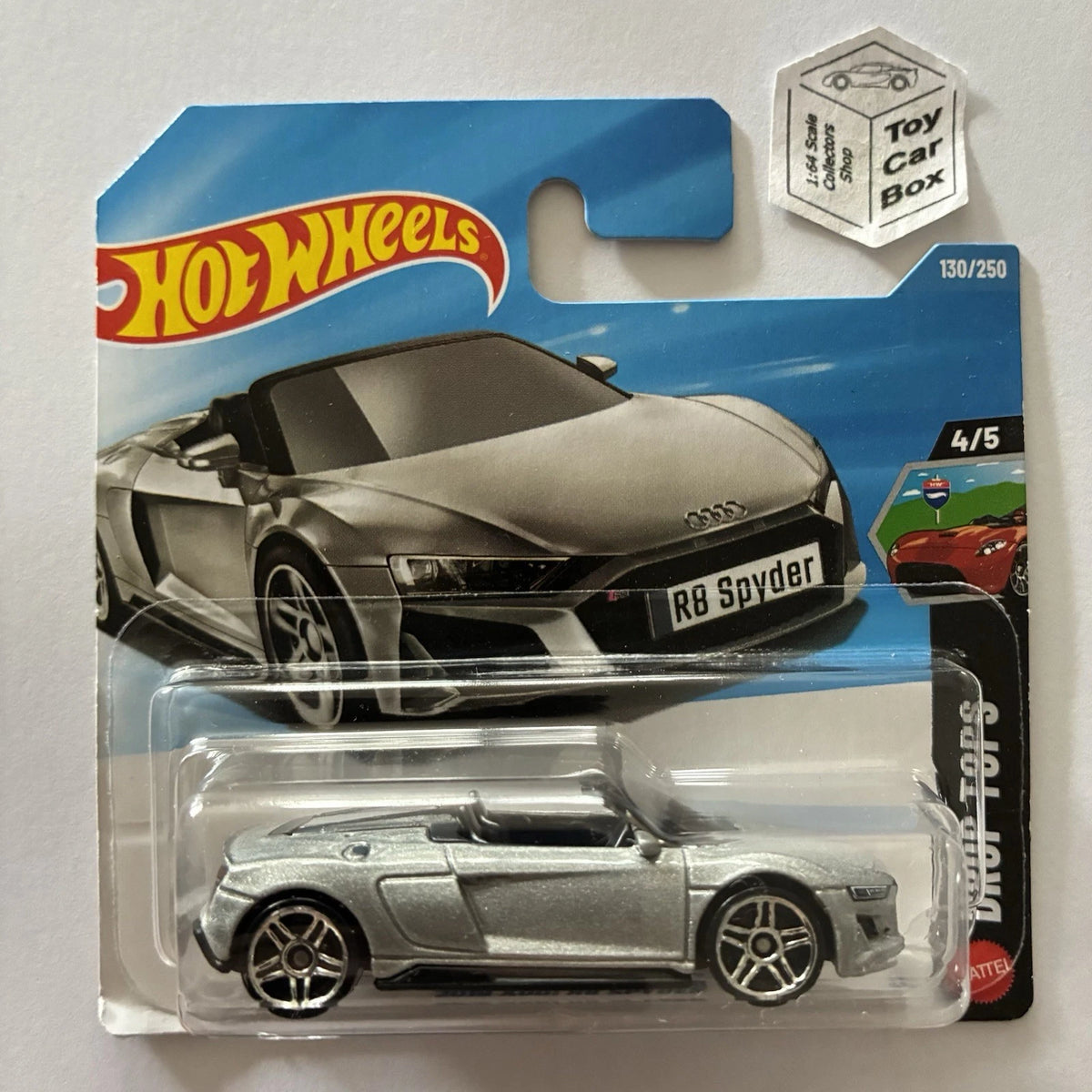 2026 HOT WHEELS #130 - 2019 Audi R8 Spyder (Silver #4 Drop Tops -Short Card) B39