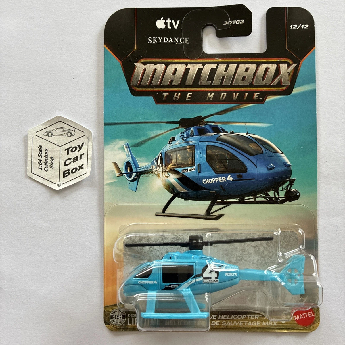2026 MATCHBOX Movie - MBX Rescue Helicopter (Blue - #12 Basic Long Card) C00