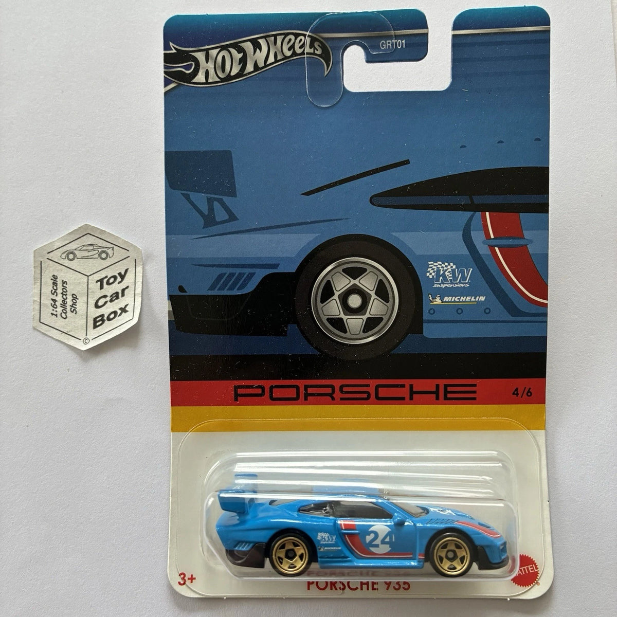 2024 HOT WHEELS Themed - Porsche 935 (Blue #4 - Silver Series) D15g