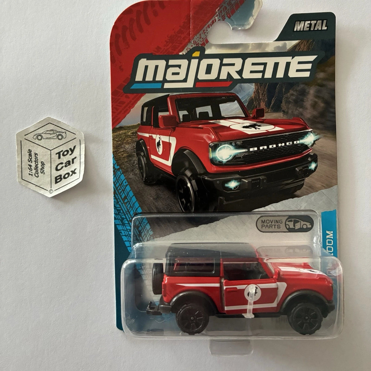 MAJORETTE Ford Bronco Wildtrak (Red - Showroom - Opening Doors) E38