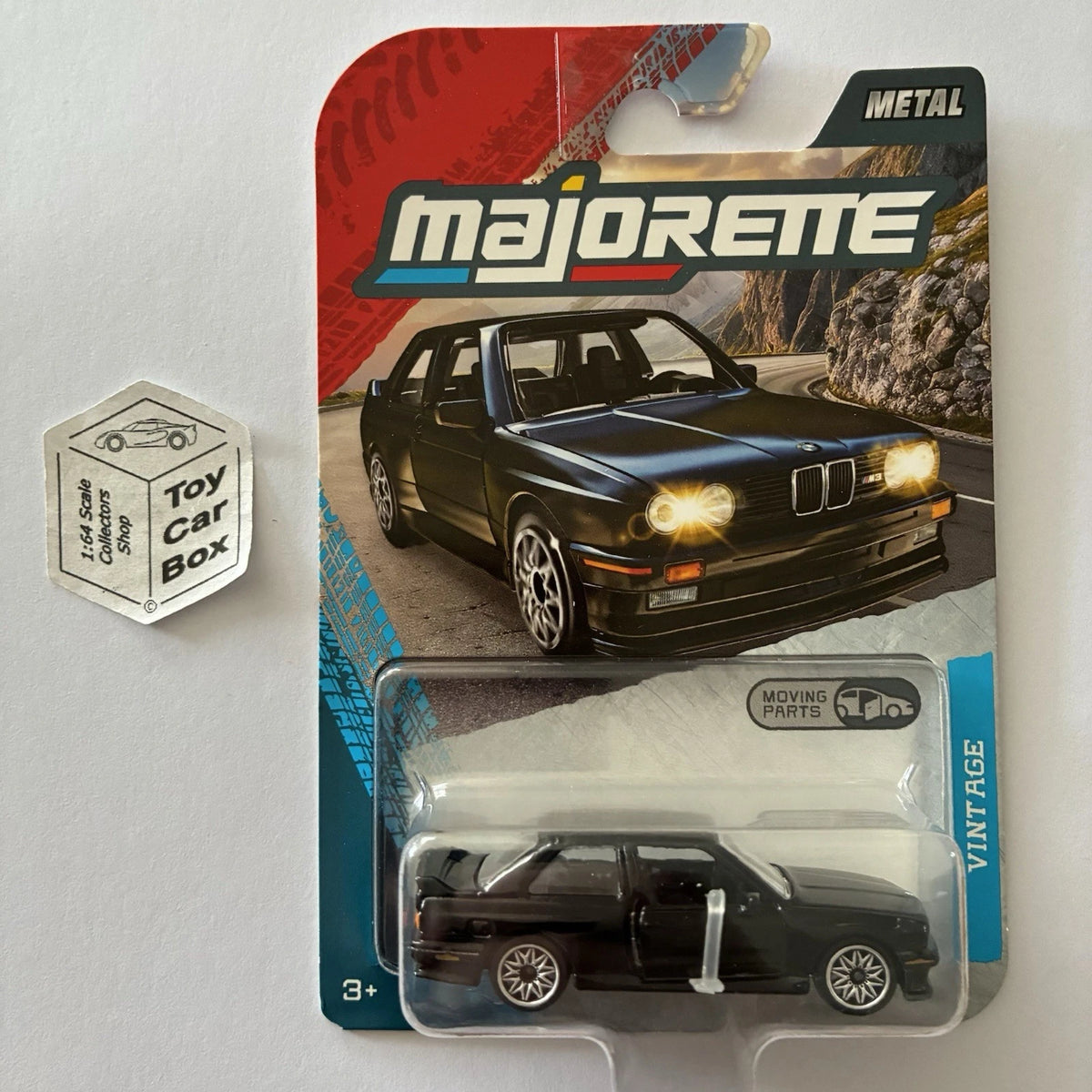MAJORETTE BMW M3 E30 (Black - 1:64* Vintage Premium Cars - Opening Doors) E38
