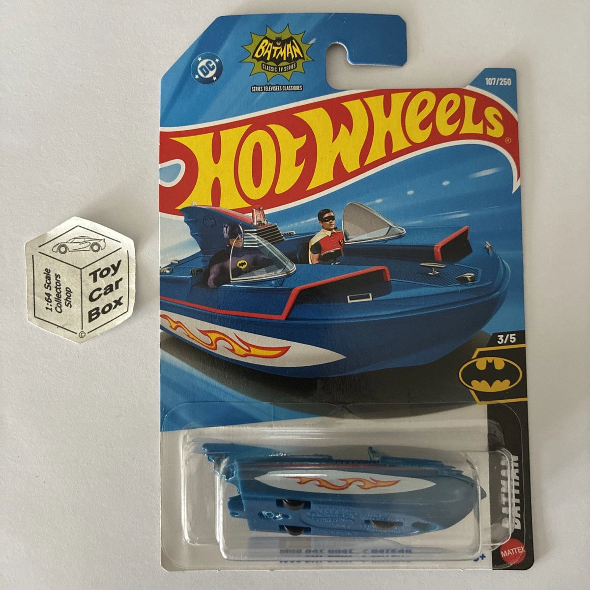 2026 HOT WHEELS #107 - 1966 Bat Boat (Blue #3 Batmobile - Long Card) A80