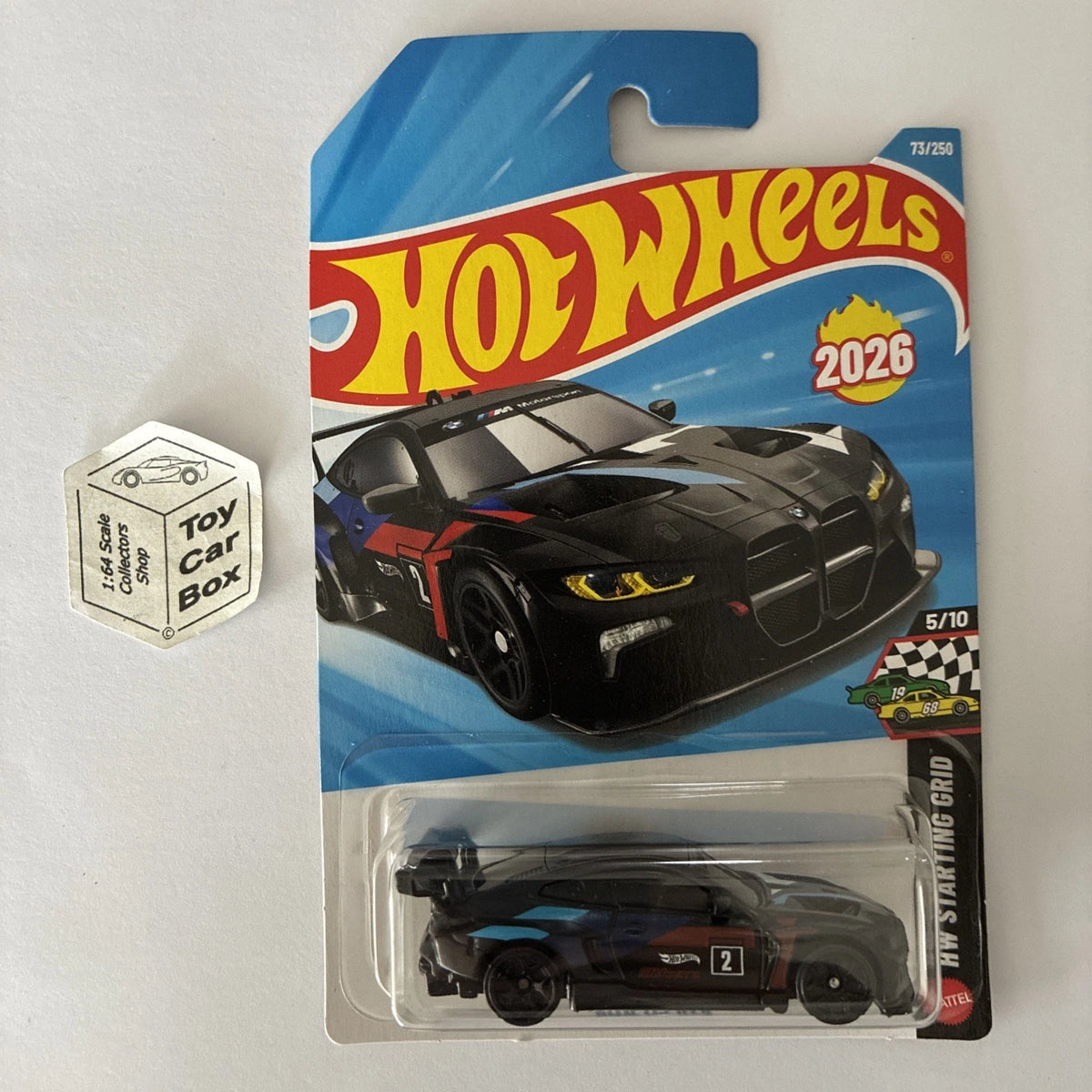 2026 HOT WHEELS #73 - BMW M4 GT3 (Black #5 HW Starting Grid - Long Card) A80