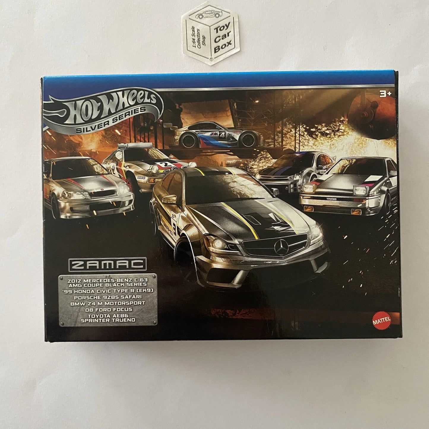 2025 HOT WHEELS Zamac 6 Car Set -C63 AMG, 928, Civic EK9, Z4, Focus & AE86 - R00