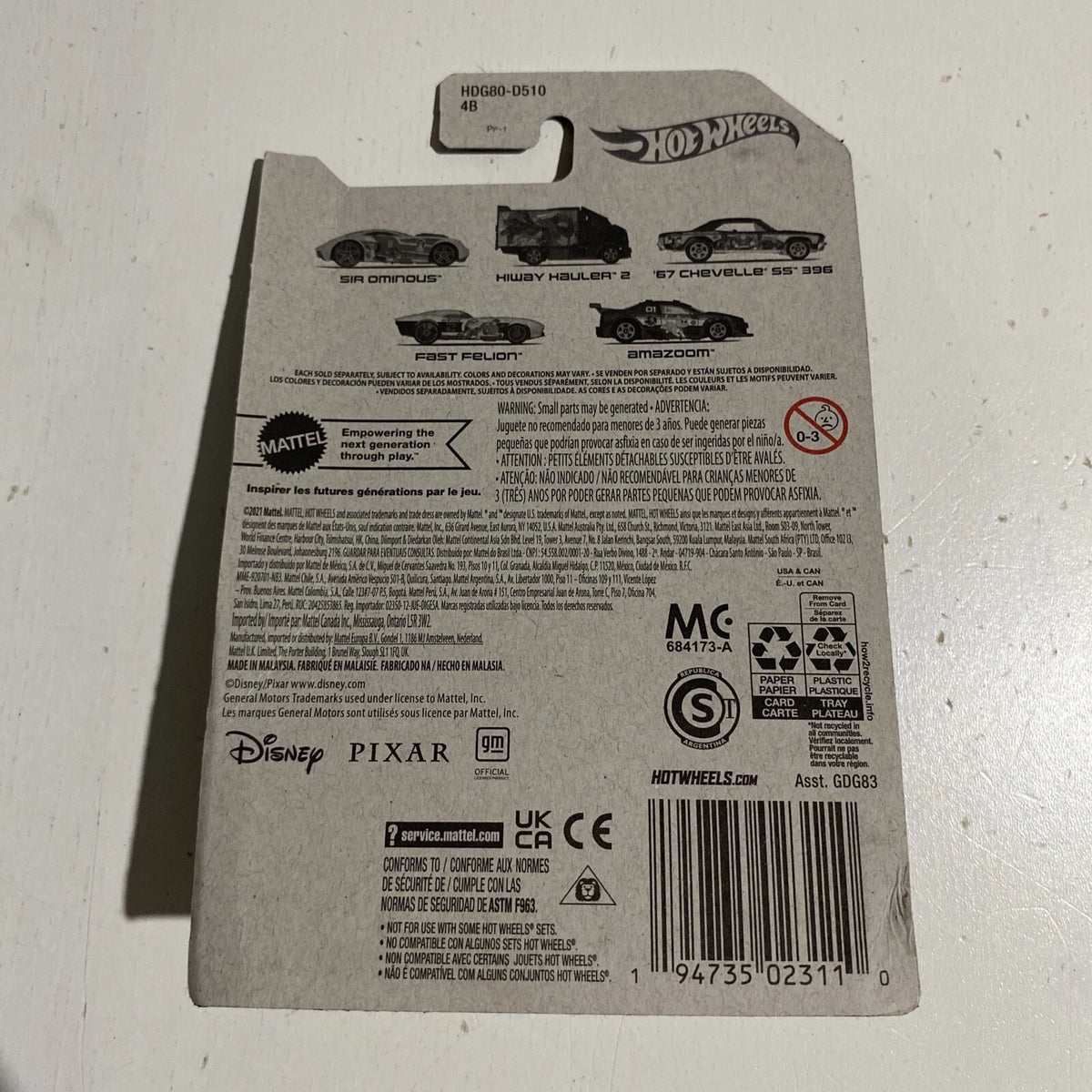 2022 HOT WHEELS Themed - ‘67 Chevy Chevelle SS 396 (Disney Light Year #3) D50
