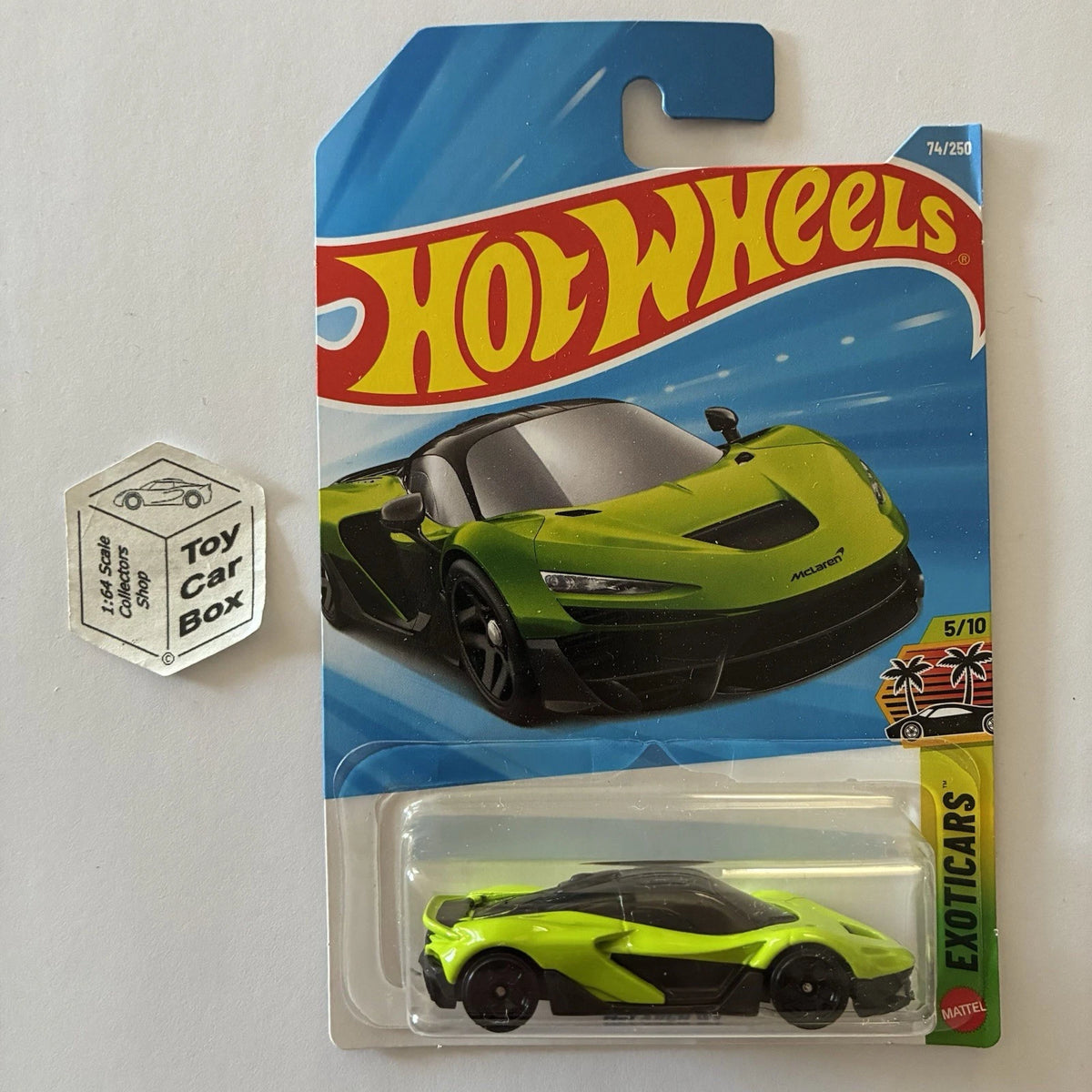 2026 HOT WHEELS #74 - Mclaren W1 (Green #5 Exoticars - Long Card) B00