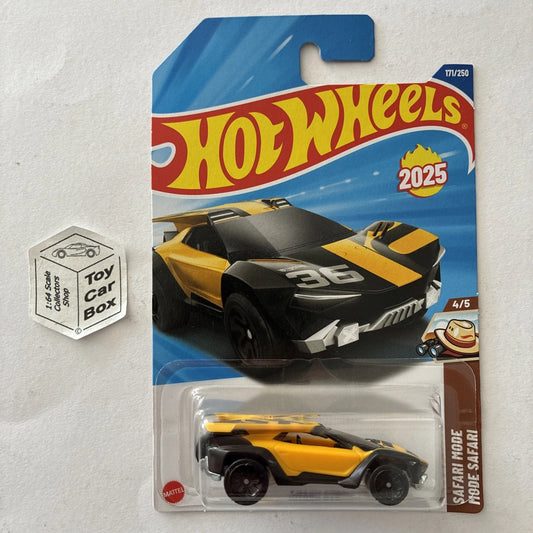 2025 HOT WHEELS #171 - Amaru GTC (Yellow #4 Safari Mode - Long Card) B64