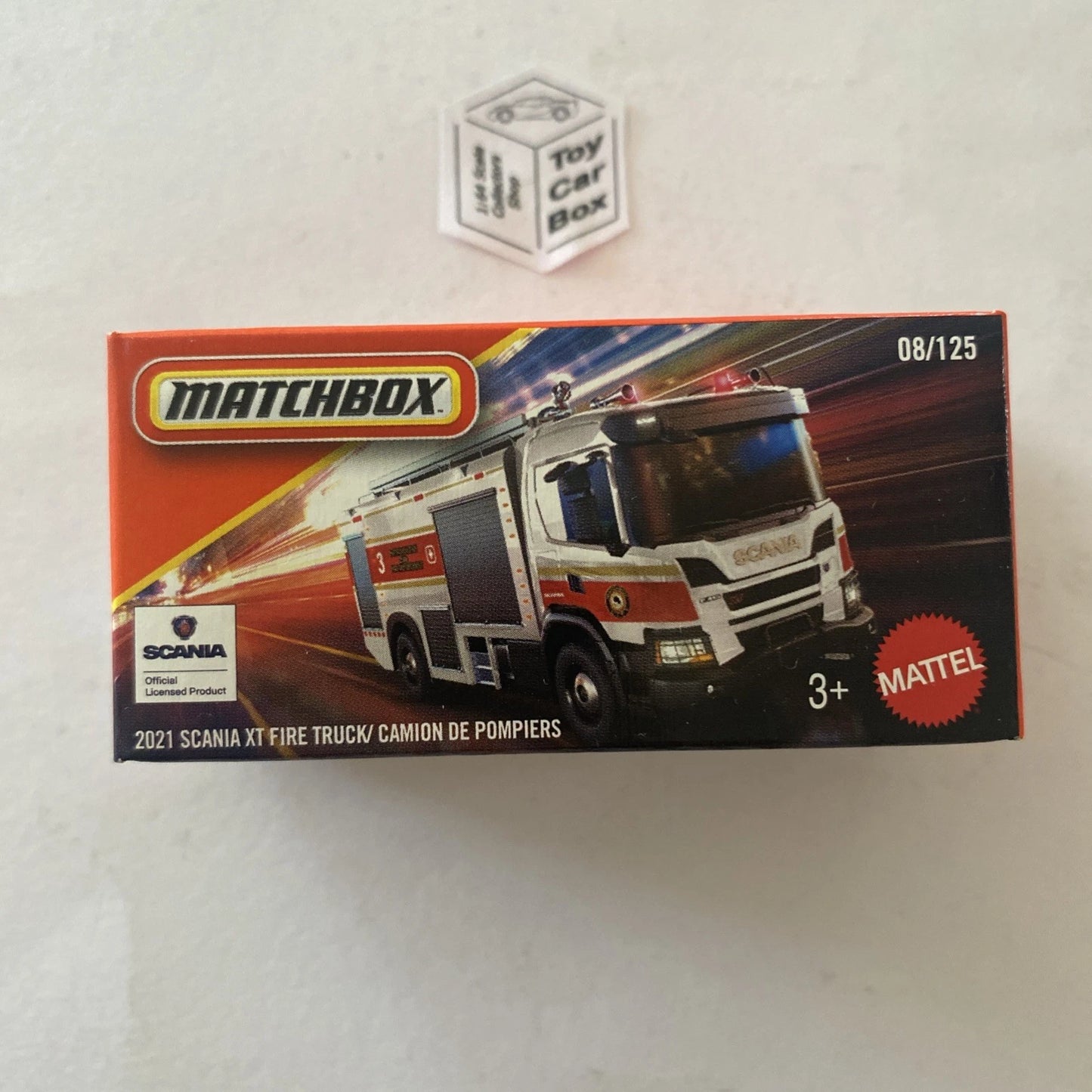 2026 MATCHBOX #8 - 2021 Scania XT Fire Truck (White - Power Grab) B80