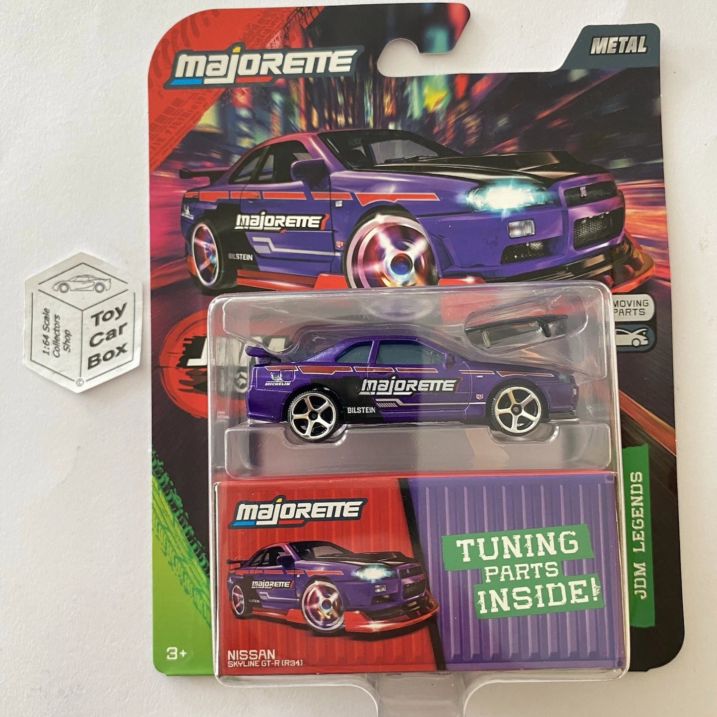 MAJORETTE Nissan Skyline R43 GT-R (Purple JDM Legends Deluxe & Tuning Parts) G69