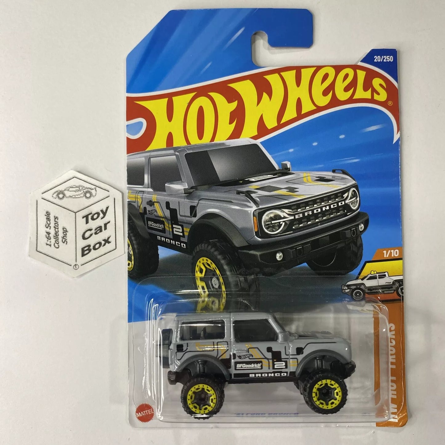 2025 HOT WHEELS #20 - ‘21 Ford Bronco (Grey #1 HW Hot Trucks - Long Card) A80