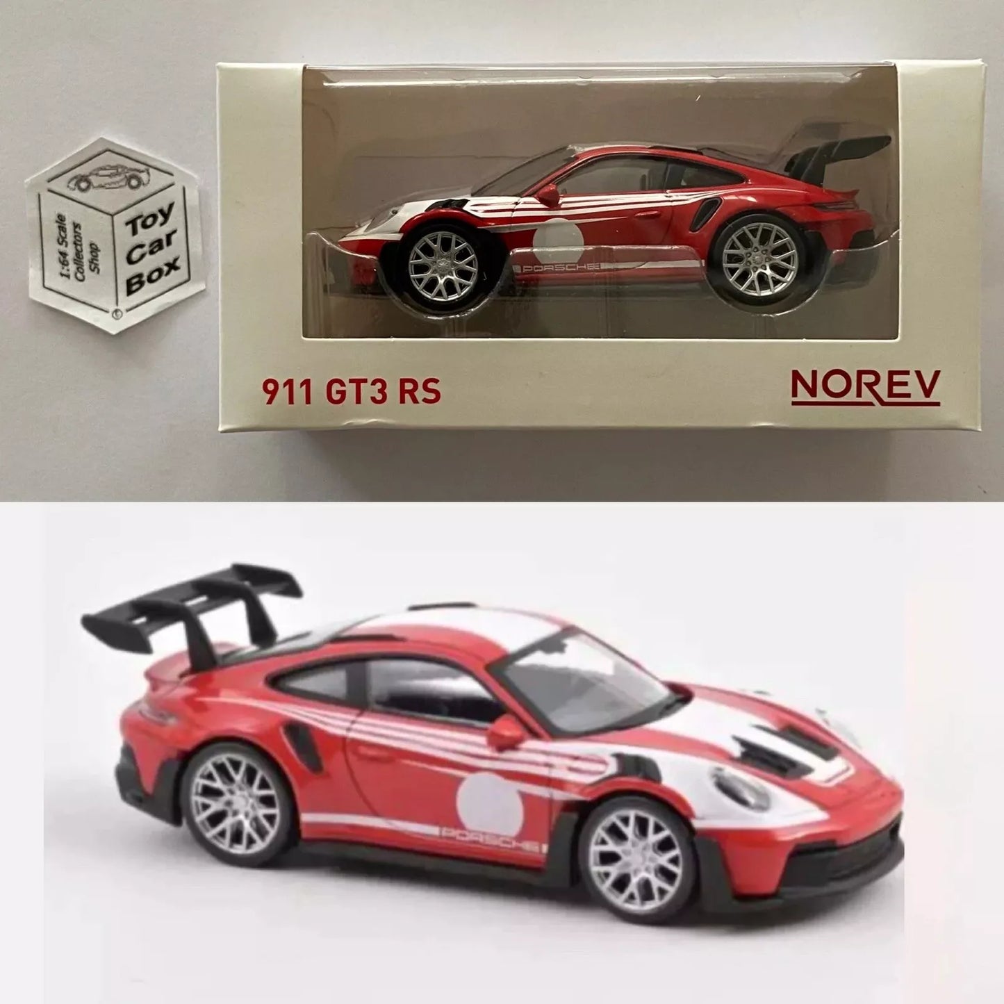 NOREV 1:43 Scale* - Porsche 911 GT3 RS (992) (Red Jet Car -Box Not Perfect) N38g