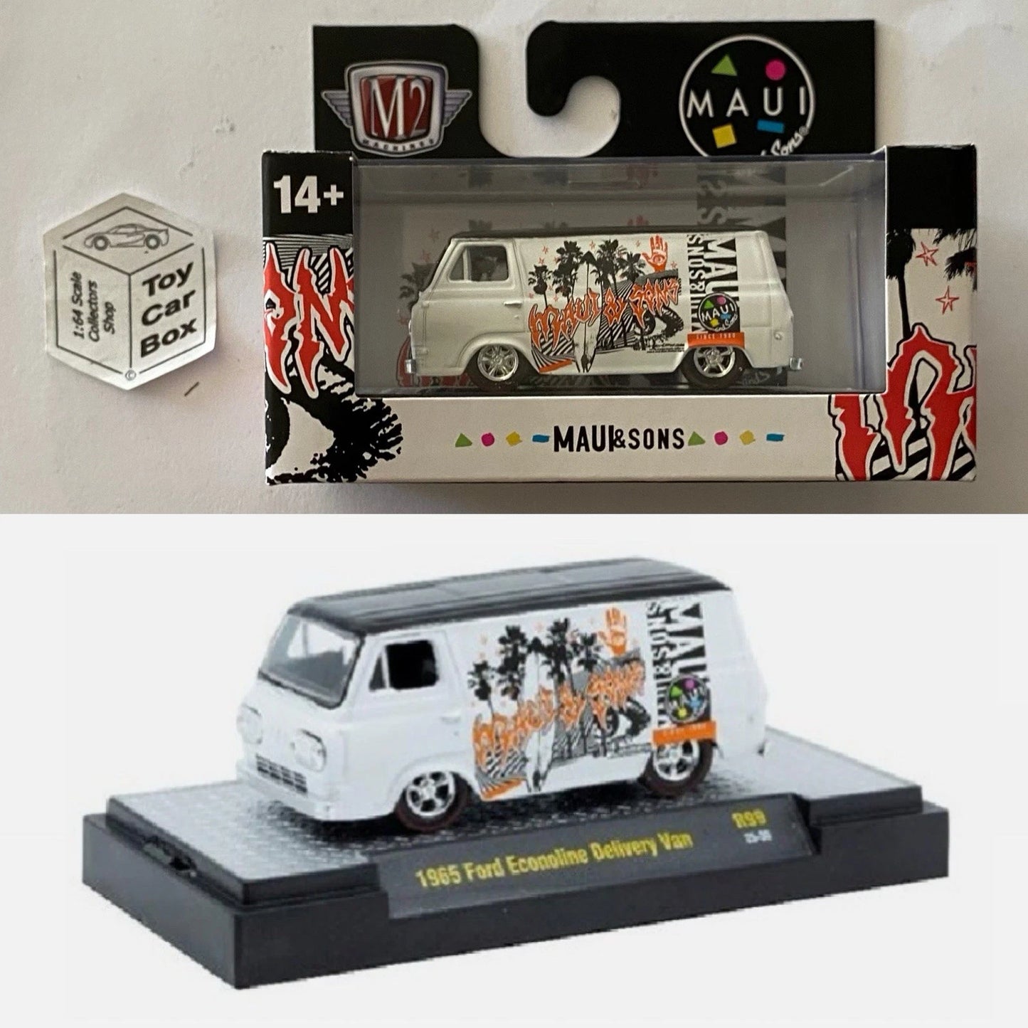 M2 MACHINES - 1965 Ford Econoline Delivery Van (Maui - Auto Thentics R99) L92g