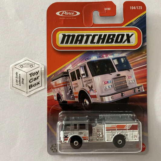 2025 MATCHBOX #104 - Pierce Arrow XT Fire Truck (MBX County - Long Card) B64