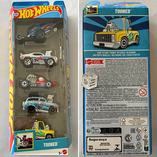 2025 HOT WHEELS Tooned 5 Pack (inc. Chevy Silverado & ‘69 Camaro Z28) G20