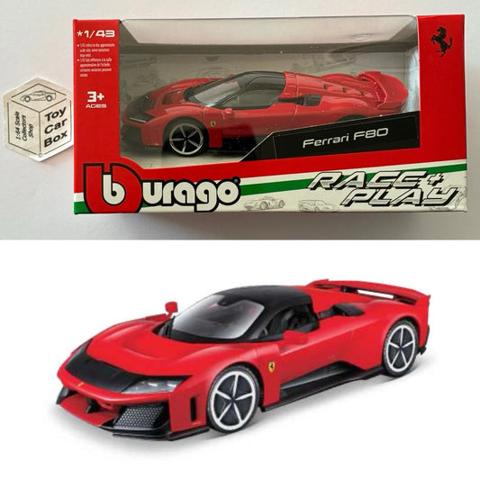 BBURAGO 1/43 - Ferrari F80 (Red - New For 2026 - Race & Play - Boxed) E04g