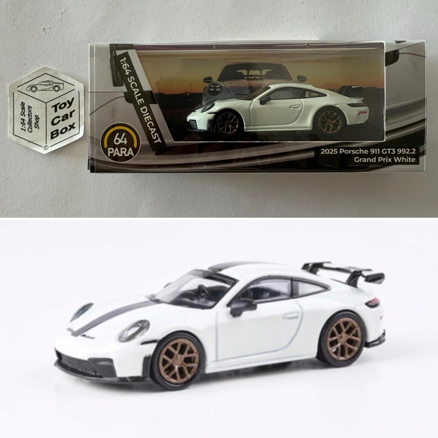 PARA64 - 2025 Porsche 911 GT3 992.2 (Grand Prix White - 1/64 Scale) T00