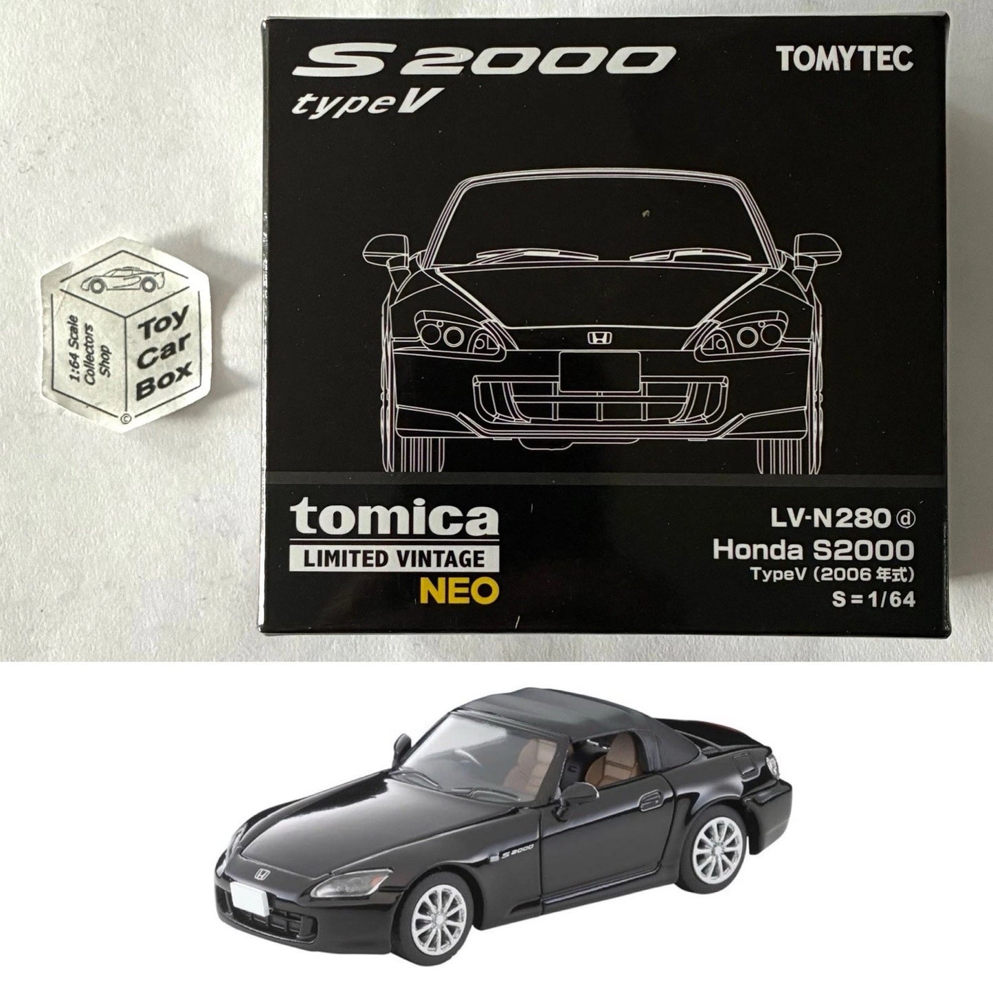TOMICA Limited Vintage Neo - ‘06 Honda S2000 (Very Dark Red #LV-N280d) CA33