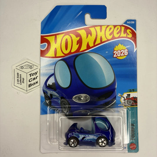2026 HOT WHEELS #143 - Deora Too’nd (Blue #2 Tooned Series - Long Card) A80
