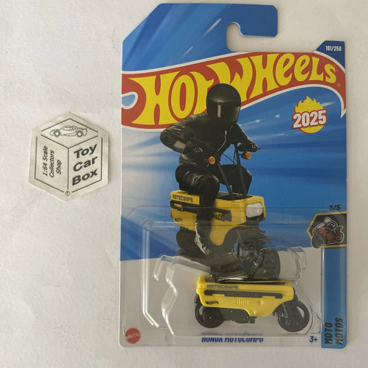 2025 HOT WHEELS #181 - Honda Motocompo (Yellow #3 HW Moto - Long Card) A80