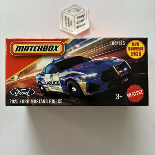 2026 MATCHBOX #100 - 2025 Ford Mustang Police Car (Power Grab - Unopened) B80