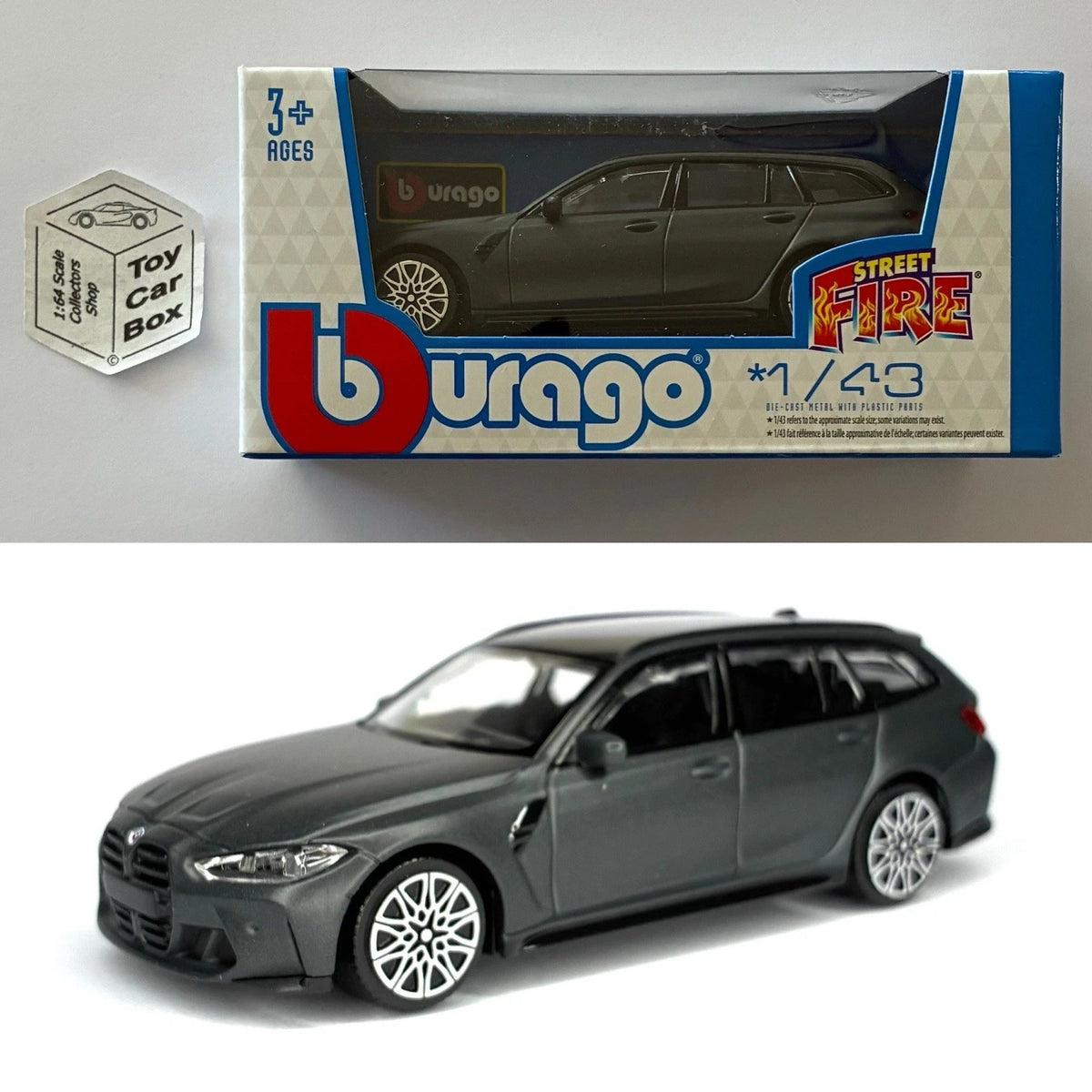 BBURAGO 1/43 - BMW M3 Touring - 2023 (Grey - Street Fire - Boxed) E28g