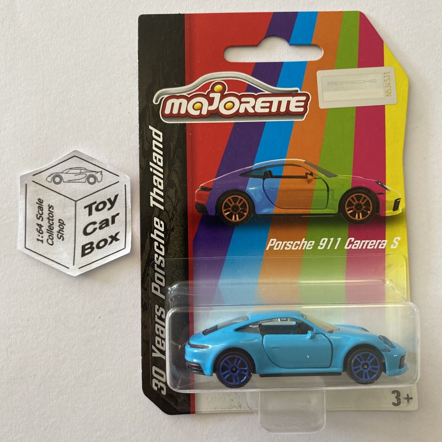 MAJORETTE Porsche 911 Carrera S (1/64* Porsche Thailand 30 Years - Blue) E27