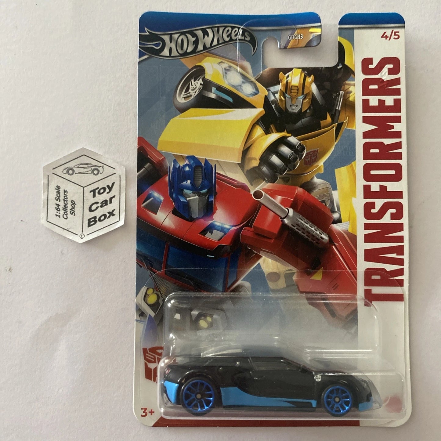 2025 HOT WHEELS Transformers - Bugatti Veyron (Black #4 Silver Series) E06g