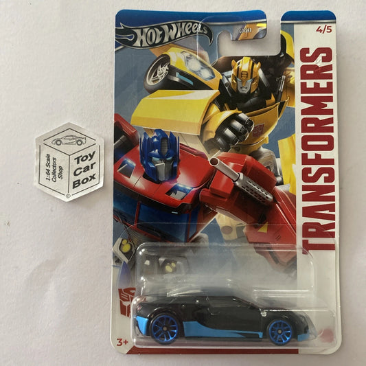 2025 HOT WHEELS Transformers - Bugatti Veyron (Black #4 Silver Series) E06g