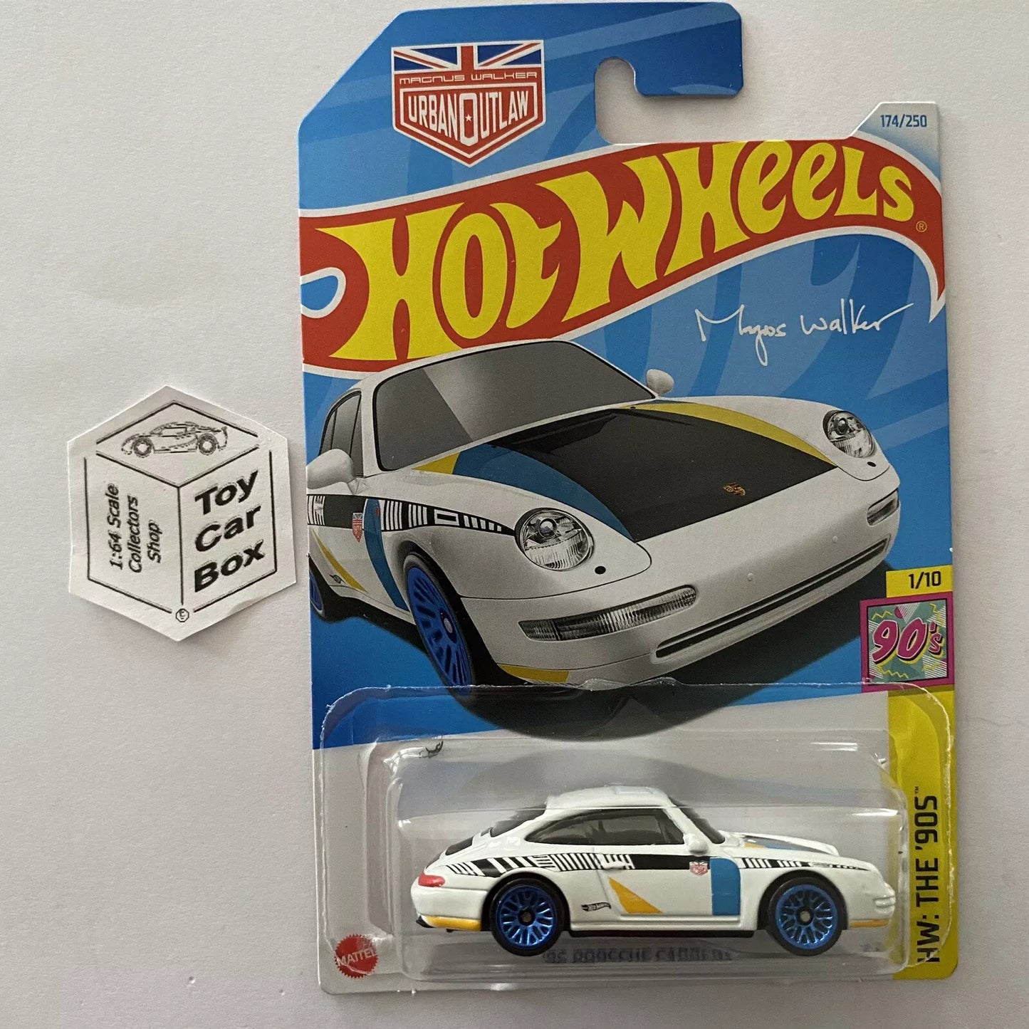 SALE - 2024 HOT WHEELS #174 - ‘96 Porsche 911 Carrera (White -Magnus Walker - Long) A80